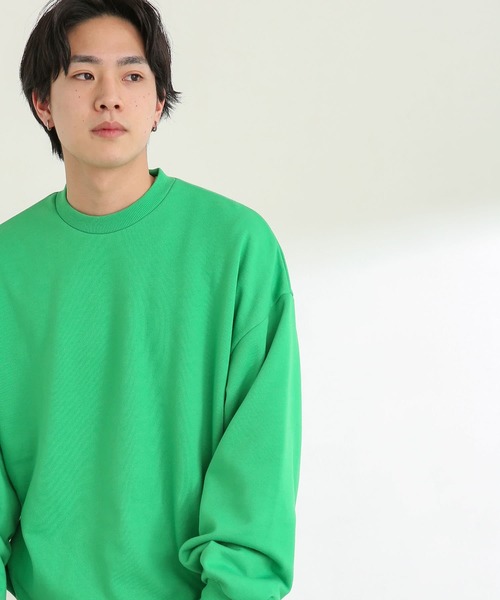 SENSE OF PLACE by URBAN RESEARCH（センスオブプレイスバイアーバンリサーチ）の「『ユニセックス』シルキータッチカラースウェットシャツ（スウェット・メンズ・ライトベージュ/ブラック/ライトグレー/グリーン・MEDIUM/LARGE/X-LARGE）」の16枚目の写真