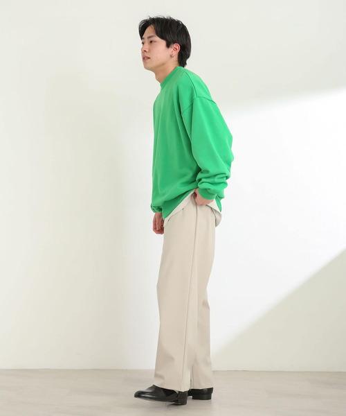 SENSE OF PLACE by URBAN RESEARCH（センスオブプレイスバイアーバンリサーチ）の「『ユニセックス』シルキータッチカラースウェットシャツ（スウェット・メンズ・ライトベージュ/ブラック/ライトグレー/グリーン・MEDIUM/LARGE/X-LARGE）」の19枚目の写真