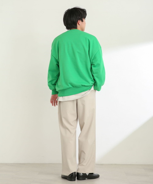 SENSE OF PLACE by URBAN RESEARCH（センスオブプレイスバイアーバンリサーチ）の「『ユニセックス』シルキータッチカラースウェットシャツ（スウェット・メンズ・ライトベージュ/ブラック/ライトグレー/グリーン・MEDIUM/LARGE/X-LARGE）」の20枚目の写真