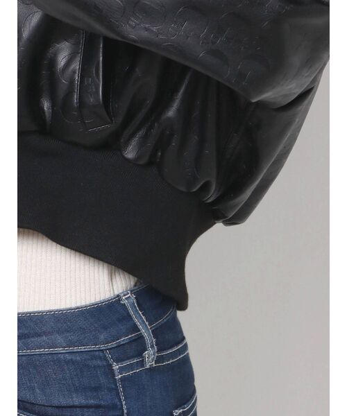 GYDA（ジェイダ）の「GYDA PATTERN ショートBZ（ブルゾン・レディース・ブラック/オフホワイト・FREE）」の19枚目の写真