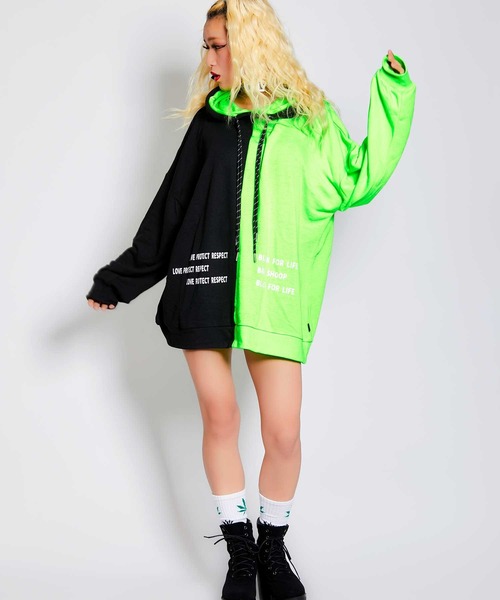 babyShoop（ベイビーシュープ）の「バイカラーネオン長袖プル