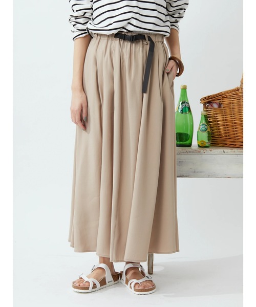 CRAFT STANDARD BOUTIQUE(クラフトスタンダードブティック)の「アジャストベルトスカート *◆(スカート・レディース・ベージュ/グリーン・FREE)」の12枚目の写真