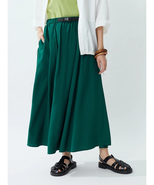 CRAFT STANDARD BOUTIQUE(クラフトスタンダードブティック)の「アジャストベルトスカート *◆(スカート・レディース・ベージュ/グリーン・FREE)」の16枚目の写真