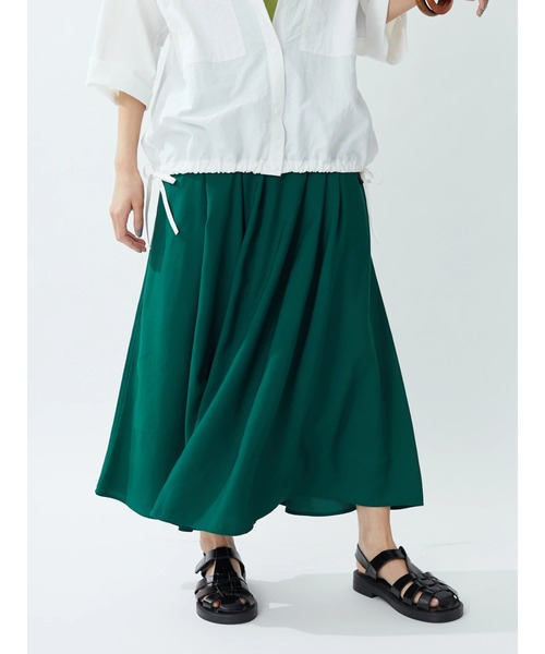 CRAFT STANDARD BOUTIQUE(クラフトスタンダードブティック)の「アジャストベルトスカート *◆(スカート・レディース・ベージュ/グリーン・FREE)」の13枚目の写真