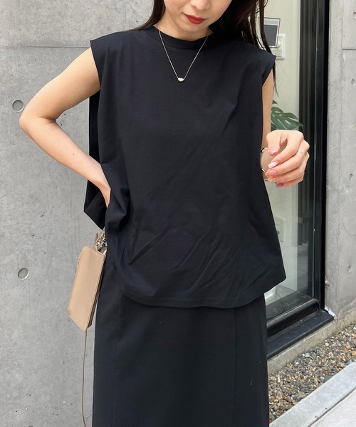 CAPRICIEUX LE'MAGE(カプリシューレマージュ)の「<セットアイテム>Tシャツ×スカートセットアップ(ワンピース・レディース・ブラック/モカ/グレイッシュベージュ・FREE)」の21枚目の写真