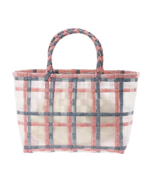 Green Parks(グリーンパークス)の「プラカゴバッグ 小(トートバッグ・レディース・ピンク/グリーン・FREE)」の5枚目の写真