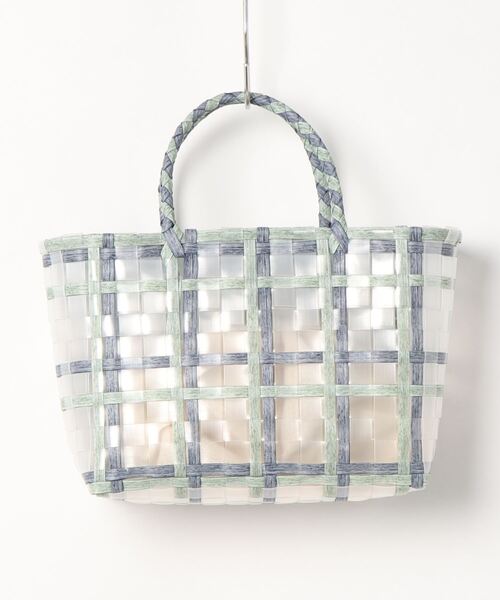 Green Parks(グリーンパークス)の「プラカゴバッグ 小(トートバッグ・レディース・ピンク/グリーン・FREE)」の3枚目の写真