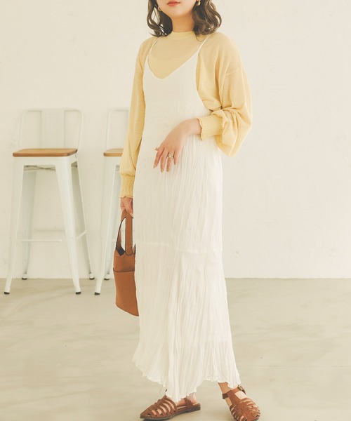 Ambre Neige(アンブルネージュ)の「シアークロップドニット/【WEB/EC限定商品】(ニット/セーター・レディース・ベージュ/ライトベージュ/アイボリー・FREE)」の10枚目の写真