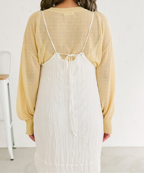 Ambre Neige(アンブルネージュ)の「シアークロップドニット/【WEB/EC限定商品】(ニット/セーター・レディース・ベージュ/ライトベージュ/アイボリー・FREE)」の20枚目の写真