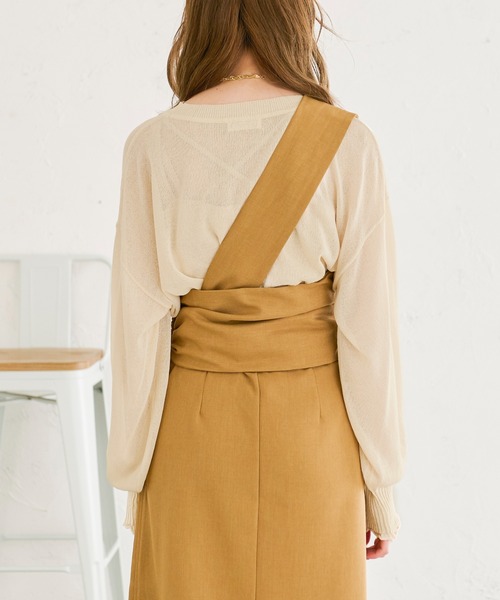 Ambre Neige(アンブルネージュ)の「シアークロップドニット/【WEB/EC限定商品】(ニット/セーター・レディース・ベージュ/ライトベージュ/アイボリー・FREE)」の11枚目の写真