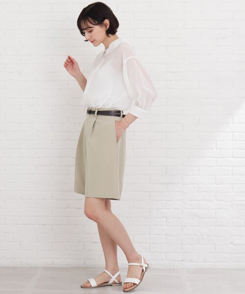 Cutie Blonde（キューティーブロンド）の「◆【S-L】シアーバックリボンブラウス（シャツ/ブラウス・レディース・ライトブルー/オフホワイト/ダークオレンジ・01/02/03）」の17枚目の写真