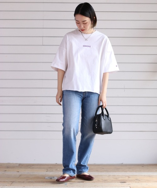 CONVERSE(コンバース)の「【CONVERSE ALLSTAR】ネオンカラーバックプリントTee(Tシャツ/カットソー・レディース・ホワイト/ブラック/ホワイト系その他/ブラック系その他・M)」の17枚目の写真