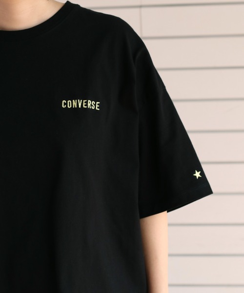 CONVERSE(コンバース)の「【CONVERSE ALLSTAR】ネオンカラーバックプリントTee(Tシャツ/カットソー・レディース・ホワイト/ブラック/ホワイト系その他/ブラック系その他・M)」の10枚目の写真