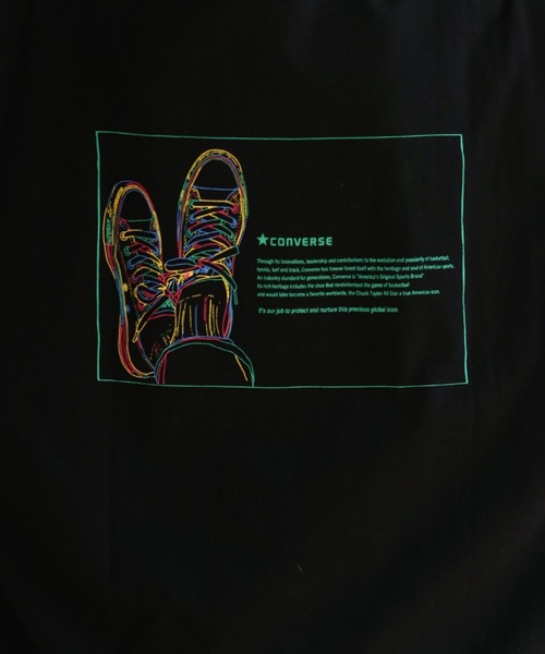 CONVERSE(コンバース)の「【CONVERSE ALLSTAR】ネオンカラーバックプリントTee(Tシャツ/カットソー・レディース・ホワイト/ブラック/ホワイト系その他/ブラック系その他・M)」の8枚目の写真