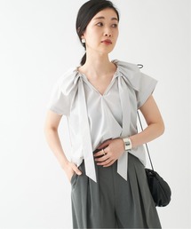 journal standard L'essage | ワイドカラーフレンチスリーブブラウス(シャツ/ブラウス)