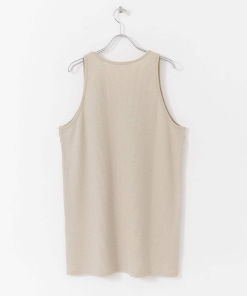 SENSE OF PLACE by URBAN RESEARCH（センスオブプレイスバイアーバンリサーチ）の「レイヤードワッフルタンクトップ（タンクトップ・メンズ・ブラック/ライトベージュ/ホワイト・MEDIUM/LARGE）」の7枚目の写真