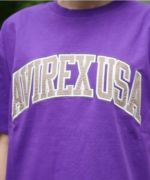 AVIREX（アヴィレックス）の「【WEB&DEPOT限定】COLLEGE LOGO ONE PIECE/ カレッジロゴワンピース（チュニック・レディース・パープル/グリーン/ホワイト・FREE）」の17枚目の写真