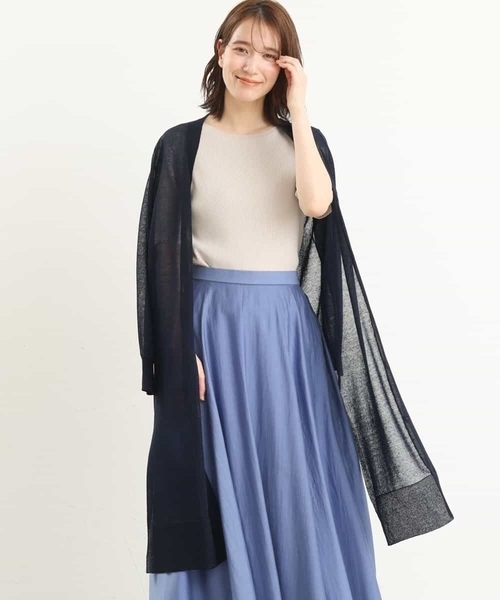 洗える シアーロングカーディガン Fosgp を購入できます Mk シアーロングカーディガン カーディガン ボレロ Mk Michel トップス 洗える Klein エムケーミッシェルクラン のファッション