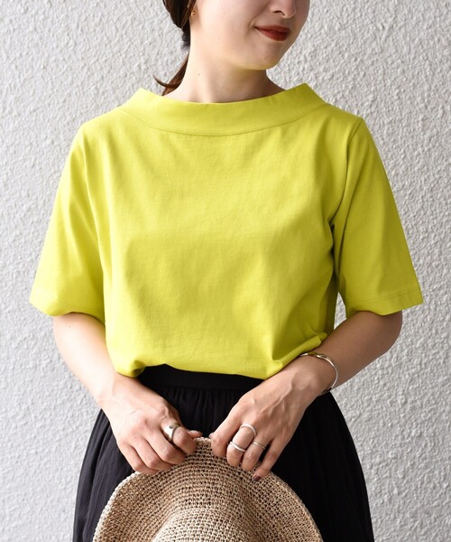 SHIPS（シップス）の「*バリエーションネックTEE◆（Tシャツ/カットソー・レディース・ホワイト/ブラック/ダークグリーン/グレー/グレー系/ダークグリーン系/ライトグリーン系/ライトグリーン/ホワイト系/ブラック系・ONE SIZE）」の10枚目の写真