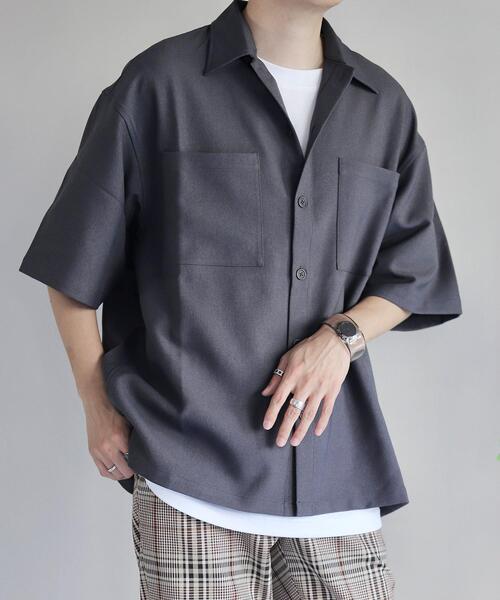 coen by Mr.SZK（コーエンバイミスタースズキ）の「オーバーサイズCPOシャツ【セットアップ対応】（シャツ/ブラウス・メンズ・ホワイト/ダークブラウン/ブラック/ダークグレー・M/XL/L/S）」の3枚目の写真