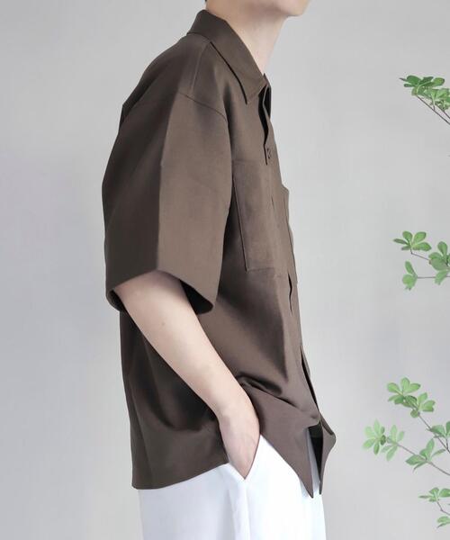 coen by Mr.SZK（コーエンバイミスタースズキ）の「オーバーサイズCPOシャツ【セットアップ対応】（シャツ/ブラウス・メンズ・ホワイト/ダークブラウン/ブラック/ダークグレー・M/XL/L/S）」の6枚目の写真