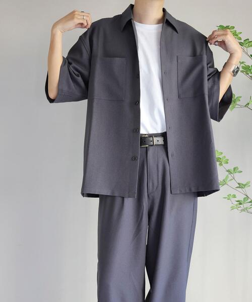 coen by Mr.SZK（コーエンバイミスタースズキ）の「オーバーサイズCPOシャツ【セットアップ対応】（シャツ/ブラウス・メンズ・ホワイト/ダークブラウン/ブラック/ダークグレー・M/XL/L/S）」の22枚目の写真