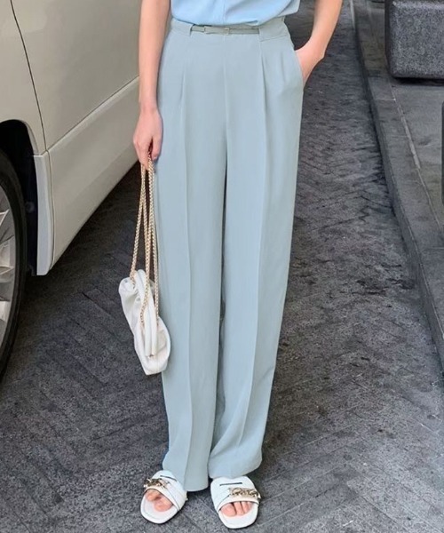 Futier land(フューティアランド)の「センタータックワイドパンツ(その他パンツ・レディース・アイボリー/グリーン/ブルー・MEDIUM/LARGE)」の13枚目の写真