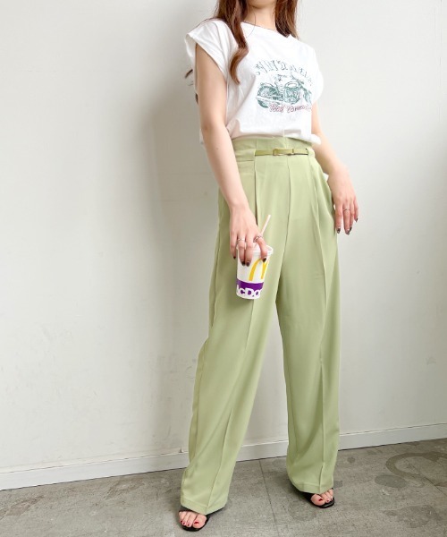 Futier land(フューティアランド)の「センタータックワイドパンツ(その他パンツ・レディース・アイボリー/グリーン/ブルー・MEDIUM/LARGE)」の21枚目の写真