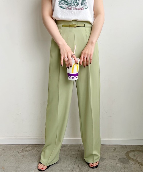 Futier land(フューティアランド)の「センタータックワイドパンツ(その他パンツ・レディース・アイボリー/グリーン/ブルー・MEDIUM/LARGE)」の19枚目の写真