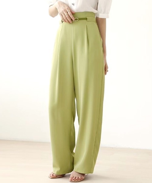 Futier land(フューティアランド)の「センタータックワイドパンツ(その他パンツ・レディース・アイボリー/グリーン/ブルー・MEDIUM/LARGE)」の16枚目の写真
