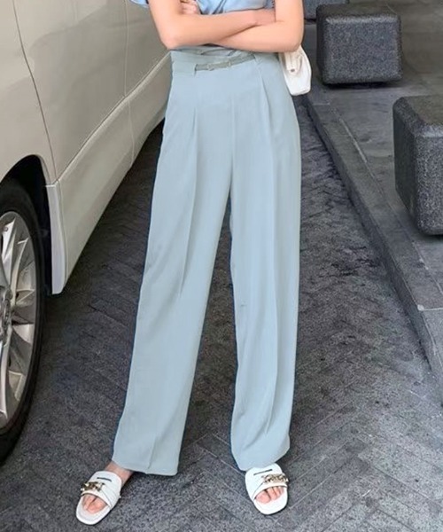 Futier land(フューティアランド)の「センタータックワイドパンツ(その他パンツ・レディース・アイボリー/グリーン/ブルー・MEDIUM/LARGE)」の15枚目の写真