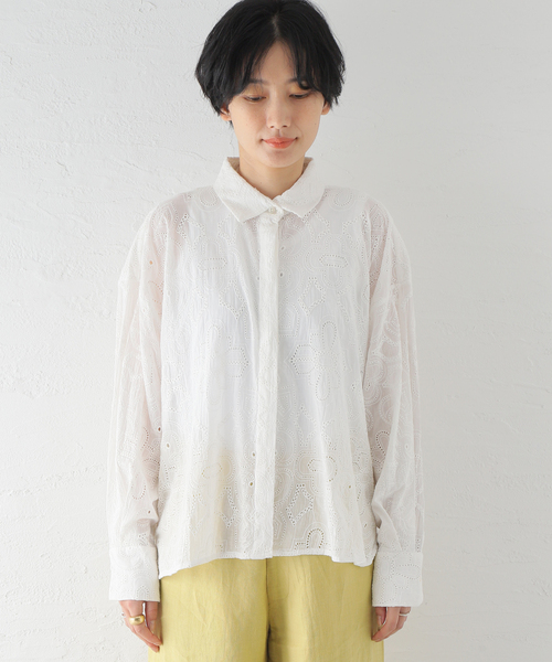 mii（ミー）の「【Mii / ミイ】BROODERIE ANGLAISE シャツ（シャツ/ブラウス・レディース・ホワイト・SMALL）」の18枚目の写真