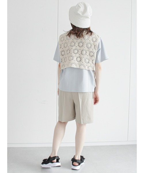 ehka sopo（エヘカソポ）の「モチーフレースサイドリボンベスト（ベスト・レディース・ブラウン/グレー/グリーン/キナリ・ﾌﾘ-）」の13枚目の写真