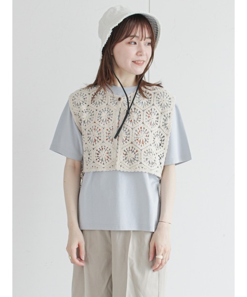ehka sopo（エヘカソポ）の「モチーフレースサイドリボンベスト
