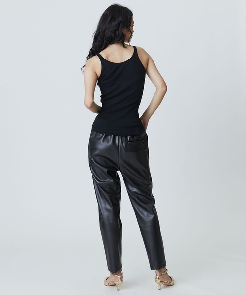 1er Arrondissement(プルミエアロンディスモン)の「WASHABLE FAKE LAMBSKIN パンツ(その他パンツ・レディース・ブラック・38/36)」の4枚目の写真