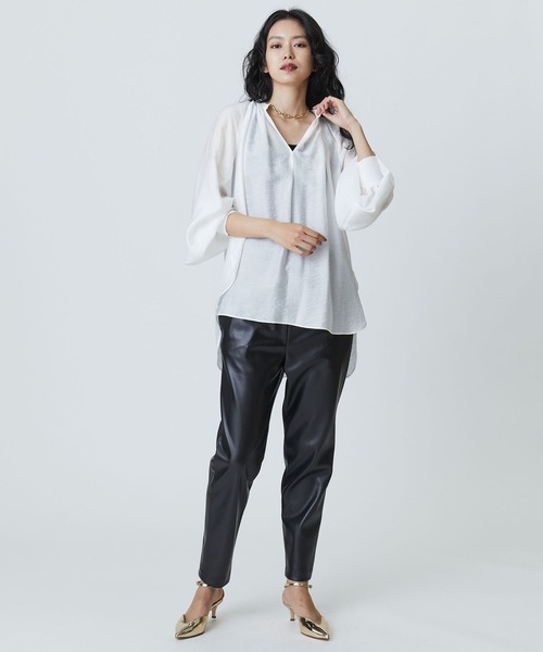 1er Arrondissement(プルミエアロンディスモン)の「WASHABLE FAKE LAMBSKIN パンツ(その他パンツ・レディース・ブラック・38/36)」の5枚目の写真