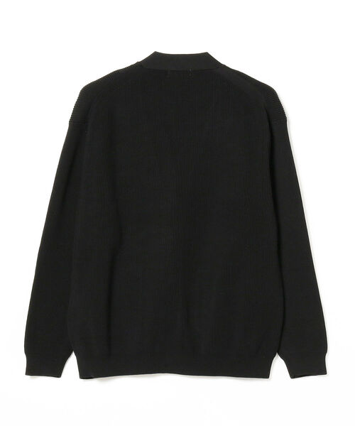 BEAMS LIGHTS（ビームスライツ）の「BEAMS LIGHTS / 9ゲージ シルケット 畦編み カーディガン 22（カーディガン/ボレロ・メンズ・ブラック/ネイビー・SMALL/MEDIUM/LARGE）」の7枚目の写真