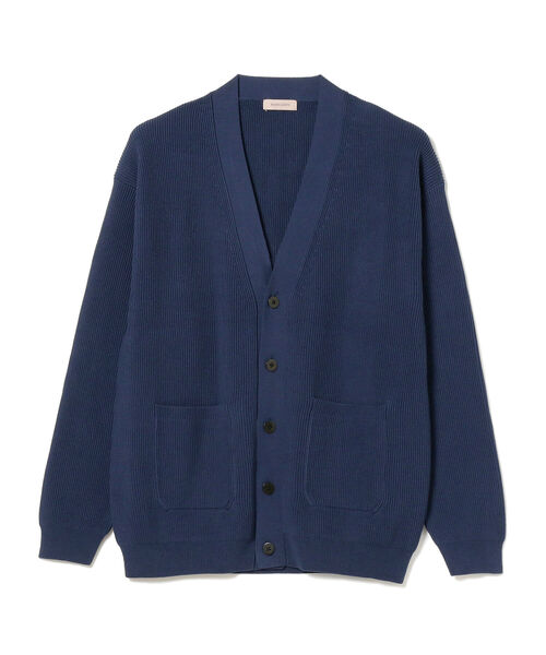 BEAMS LIGHTS（ビームスライツ）の「BEAMS LIGHTS / 9ゲージ シルケット 畦編み カーディガン 22（カーディガン/ボレロ・メンズ・ブラック/ネイビー・SMALL/MEDIUM/LARGE）」の10枚目の写真