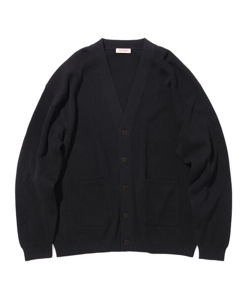 BEAMS LIGHTS（ビームスライツ）の「BEAMS LIGHTS / 9ゲージ シルケット 畦編み カーディガン 22（カーディガン/ボレロ・メンズ・ブラック/ネイビー・SMALL/MEDIUM/LARGE）」の21枚目の写真