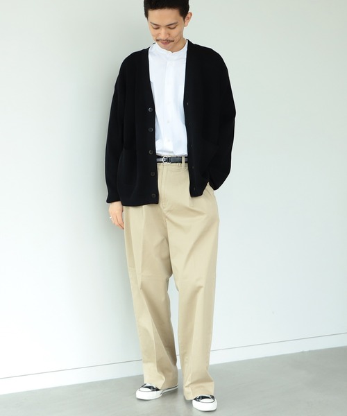 BEAMS LIGHTS（ビームスライツ）の「BEAMS LIGHTS / 9ゲージ シルケット 畦編み カーディガン 22（カーディガン/ボレロ・メンズ・ブラック/ネイビー・SMALL/MEDIUM/LARGE）」の17枚目の写真