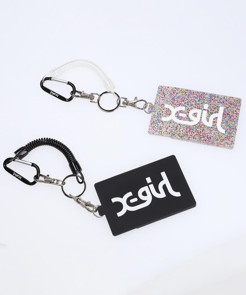 X-girl（エックスガール）の「MILLS LOGO RUBBER PASS CASE（パスケース・レディース・ブラック/マルチ/ライトグリーン・ONE SIZE）」の9枚目の写真