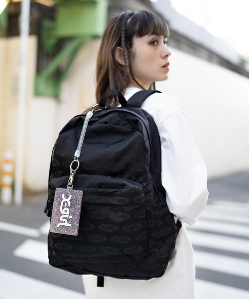 X-girl（エックスガール）の「MILLS LOGO RUBBER PASS CASE（パスケース・レディース・ブラック/マルチ/ライトグリーン・ONE SIZE）」の11枚目の写真