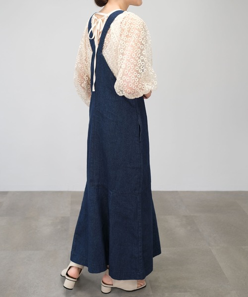 ＡＮＤＪ（アンドジェイ）の「【2022/AW】10ozデニムマーメイドサロペットワンピース（サロペット/オーバーオール・レディース・ブラック/ネイビー・M）」の16枚目の写真