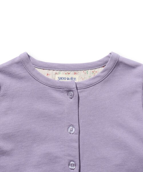 SHOO・LA・RUE（シューラルー）の「◆【100-140cm】裾スカラップ裏毛カーディガン（カーディガン/ボレロ・キッズ・ネイビー/ライトパープル/ブラック・11/10/12/13/14）」の6枚目の写真