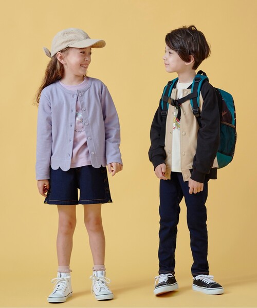 SHOO・LA・RUE（シューラルー）の「◆【100-140cm】裾スカラップ裏毛カーディガン（カーディガン/ボレロ・キッズ・ネイビー/ライトパープル/ブラック・11/10/12/13/14）」の15枚目の写真