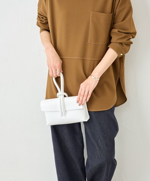 BEARDSLEY(ビアズリー)の「【新色オフホワイト入荷・先行販売】本革なのに軽量・イタリア製老舗メーカーのHERNAN バッグ(ハンドバッグ・レディース・グレー/オフホワイト/キャメル/グリーン・FREE)」の15枚目の写真