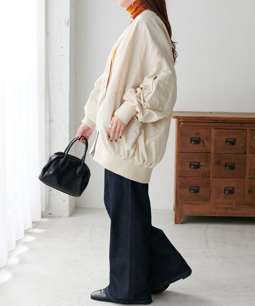 DISCOAT（ディスコート）の「ビッグMA1（MA-1・レディース・ホワイト系その他/ブラック/カーキ・FREE）」の19枚目の写真