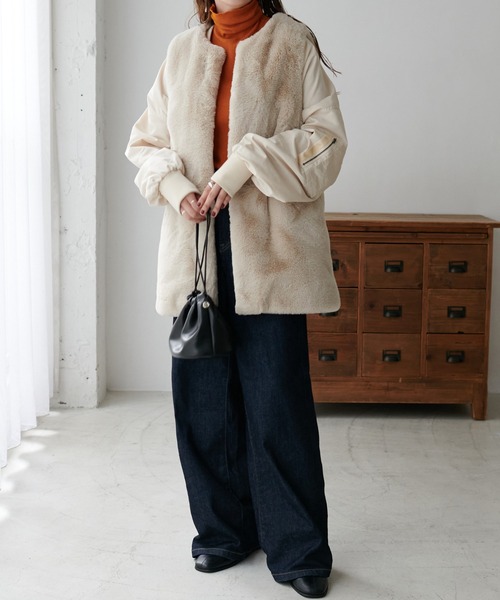 DISCOAT（ディスコート）の「ビッグMA1（MA-1・レディース・ホワイト系その他/ブラック/カーキ・FREE）」の7枚目の写真