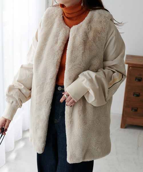 DISCOAT（ディスコート）の「ビッグMA1（MA-1・レディース・ホワイト系その他/ブラック/カーキ・FREE）」の8枚目の写真