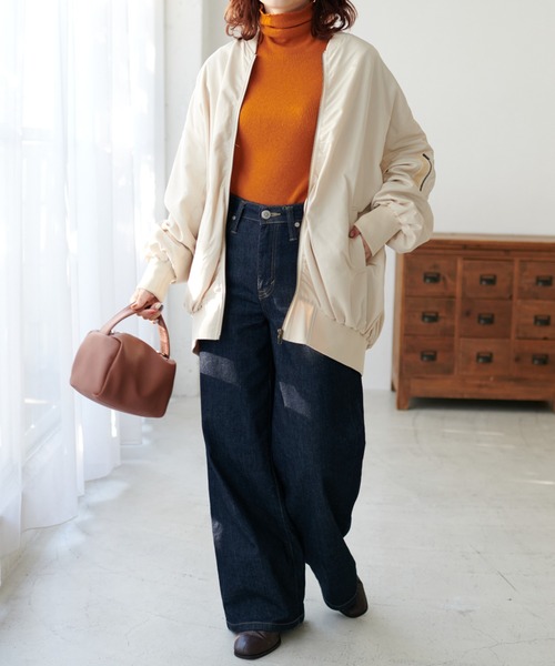 DISCOAT（ディスコート）の「ビッグMA1（MA-1・レディース・ホワイト系その他/ブラック/カーキ・FREE）」の15枚目の写真